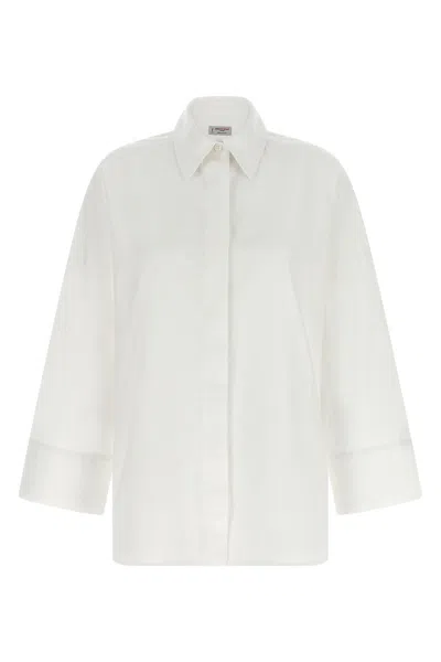 Alberto Biani White Oversized Solid Shirt In White