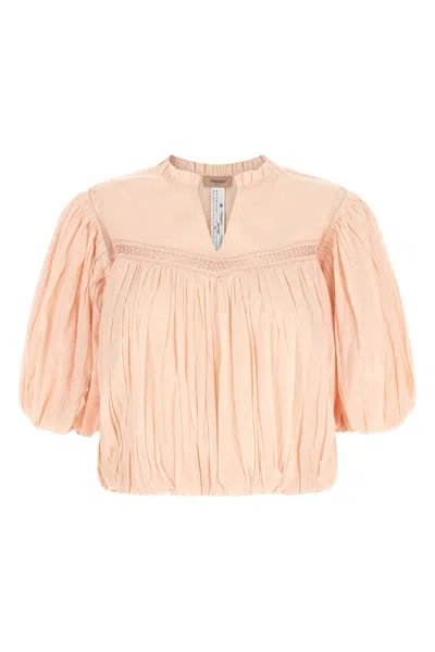 Twinset Curled Blouse In Pink