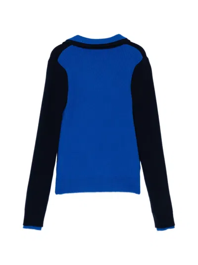 Monse Double Layer Knitted Jumper In Black