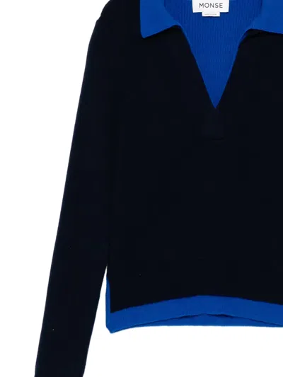 Monse Double Layer Knitted Jumper In Black