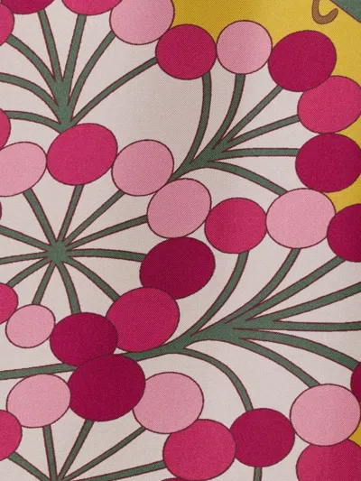 La Doublej San Carlo Belted Printed Silk Maxi Dress In Green