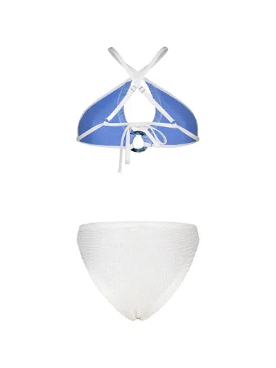 Paramidonna Benny Ring-detail Bikini In Blue