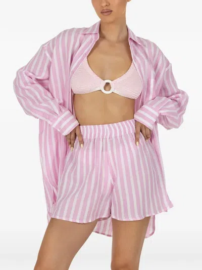 Paramidonna Cora Striped Shorts In Multi