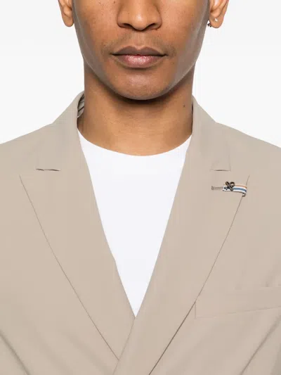 Distretto 12 Active Double-breasted Jacket In Neutral
