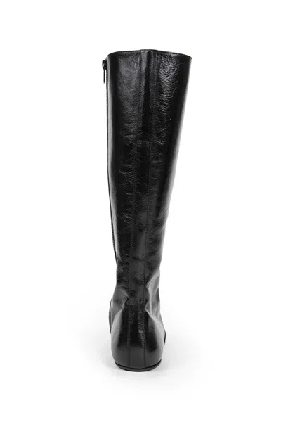 Ann Demeulemeester Ysha Boots In Semi-shiny Leather In Black
