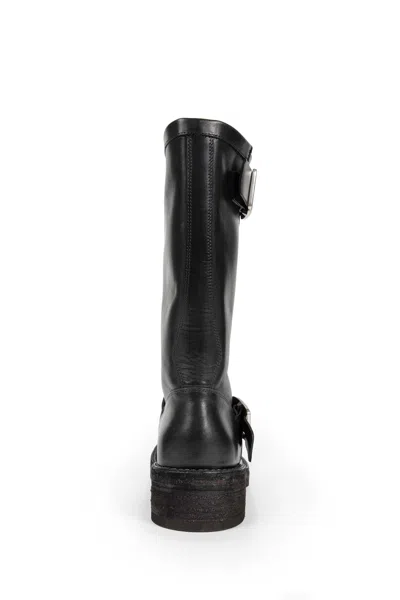 Ann Demeulemeester Sarith Engineer Biker Boots In Black
