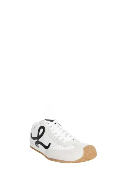 Loewe Ballet Runner 2.0 Nylon And Calfskin Low-top Sneakers In White