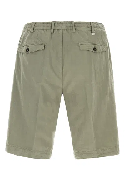Pt Torino Green Solid Shorts In Green