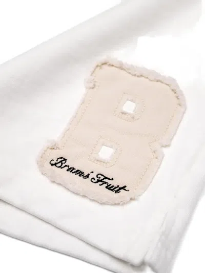 Bram's Fruit Varsity Logo Patch Shorts In White