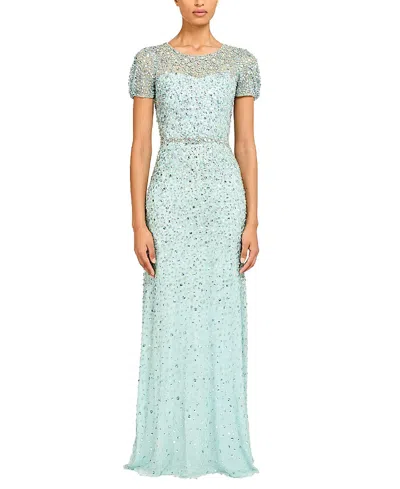 Jenny Packham Epoch Embellished Gown In Blue