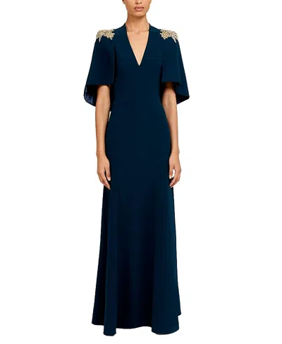 Jenny Packham Star Shower Rhinestone-embellished Maxi Dress In Animal Print