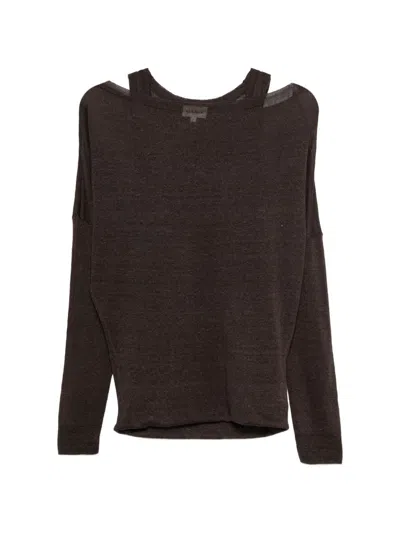 P.a.r.o.s.h Long-sleeve T-shirt In Brown