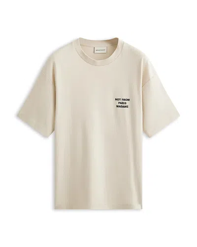 Drôle De Monsieur Le T-shirt Slogan Printed Cotton T-shirt In Neutral