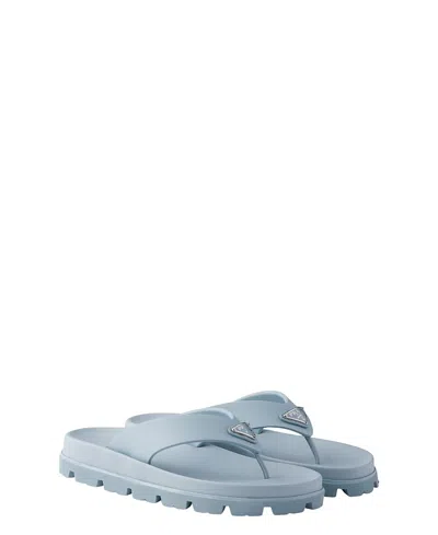 Prada Thong Sandals In Blue