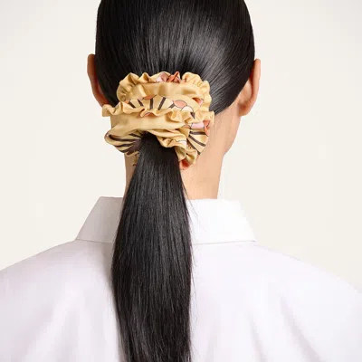 La Doublej Scrunchie Set In Orange