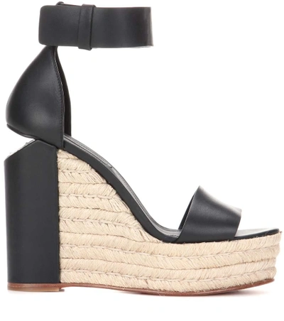 Shop Alexander Wang Aurora Leather Wedges In Llack