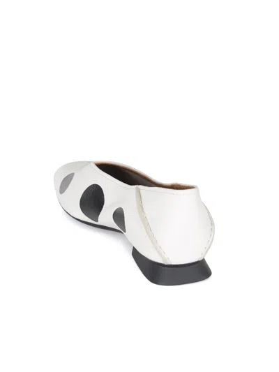 Camper Casi Myra Twins Polka Dot Ballerina Flat In White