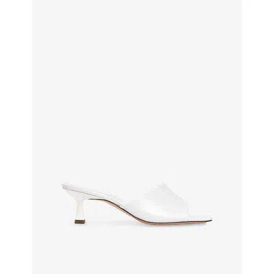 Sandro Paris Metallic Leather Heeled Mules 55