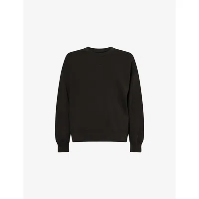 Visvim Mens Black Jumbo Oversize Wool-blend Sweatshirt In Black