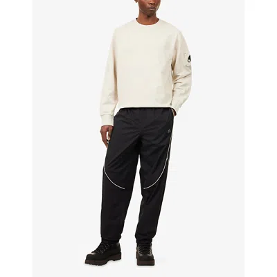 Moose Knuckles Alabaster Hartsfield Crew-neck Cotton Sweatshirt In Neutral