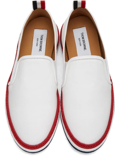 Shop Thom Browne White Rope Espadrilles