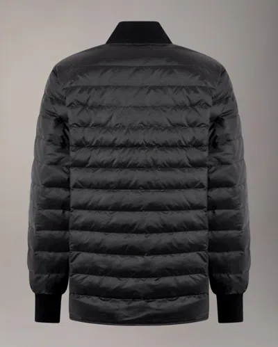 Moose Knuckles Transit Lightweight Down Bomber Jacket In Black