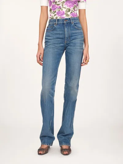 Chloé Belt Loop Jeans In Blue