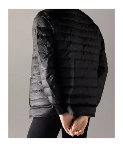 Moose Knuckles Transit Lightweight Down Bomber Jacket In Black