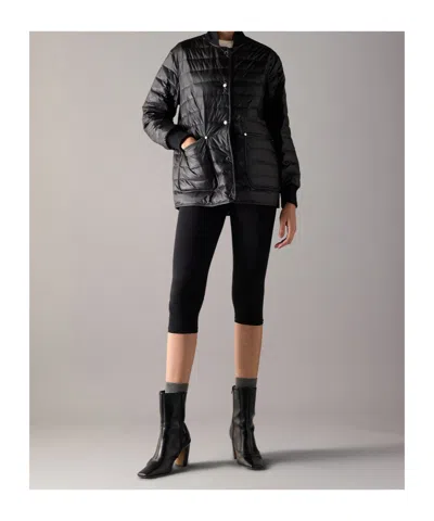 Moose Knuckles Transit Lightweight Down Bomber Jacket In Black
