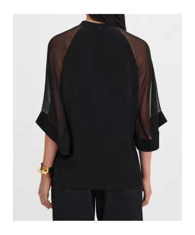 Filippa K Sheer Raglan Blouse In Black