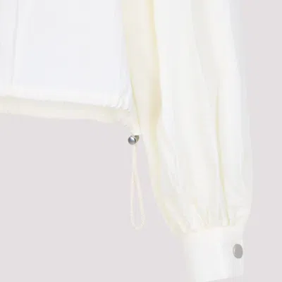 Co Drawstring Gathered Blouse In White