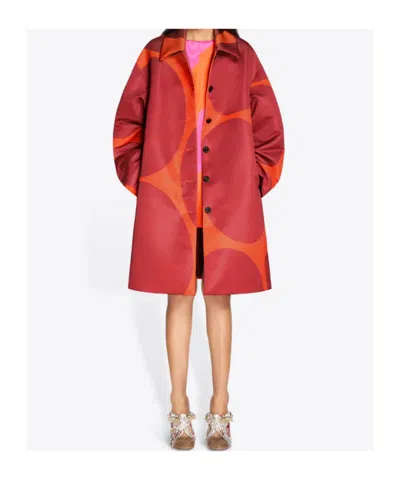 Dries Van Noten Printed A-line Oversized Coat In Multi