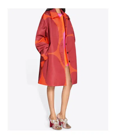 Dries Van Noten Printed A-line Oversized Coat In Multi