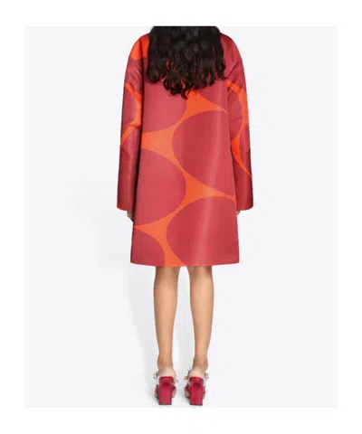 Dries Van Noten Printed A-line Oversized Coat In Multi