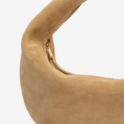 Khaite Medium Olivia Hobo Bag Wheat Suede In Brown