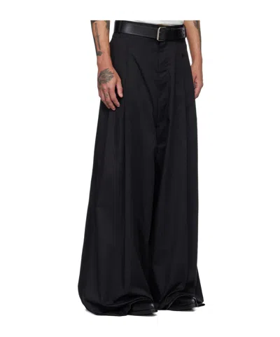Lu'u Dan Lowline Belt Loop Casual Pants In Black