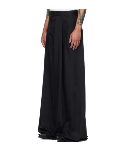 Lu'u Dan Lowline Belt Loop Casual Pants In Black