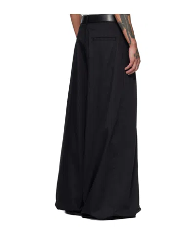 Lu'u Dan Lowline Belt Loop Casual Pants In Black