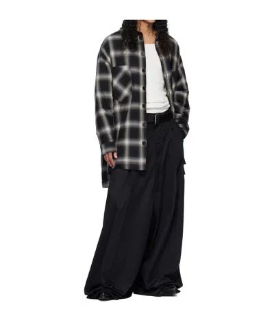 Lu'u Dan Lowline Belt Loop Casual Pants In Black