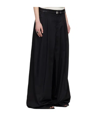Lu'u Dan Lowline Belt Loop Casual Pants In Black