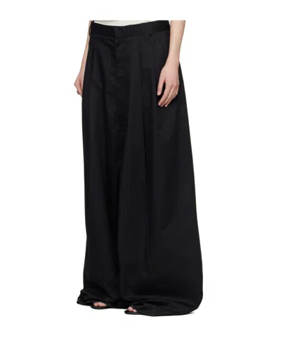 Lu'u Dan Lowline Belt Loop Casual Pants In Black