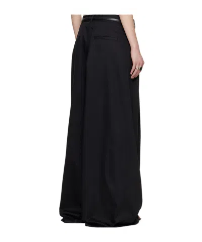 Lu'u Dan Lowline Belt Loop Casual Pants In Black
