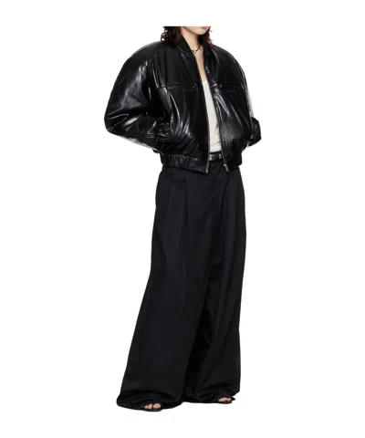 Lu'u Dan Lowline Belt Loop Casual Pants In Black