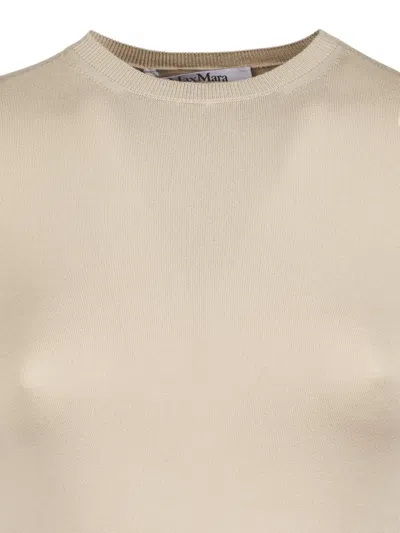 Max Mara Short Sleeve Pullover In Brown