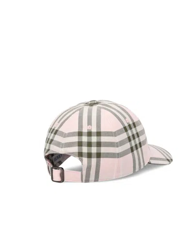 Burberry Check Cap Hats Pink In Pink