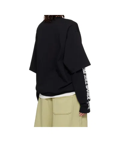 Lu'u Dan Double Deck Crew Neck T-shirt In Black