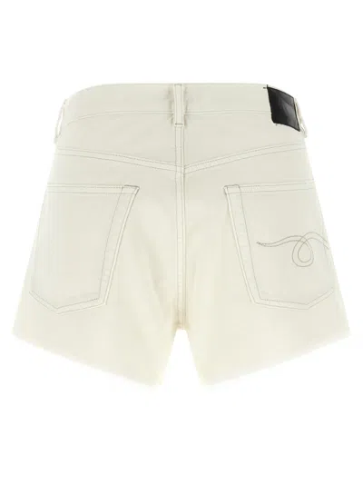 R13 Belt Loop Shorts In White
