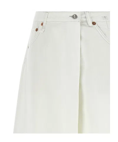 R13 Belt Loop Jeans In White