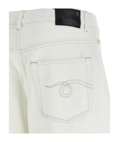 R13 Belt Loop Jeans In White