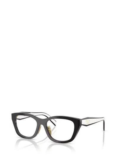 Prada Eyewear Rectangle Frame Glasses In Black